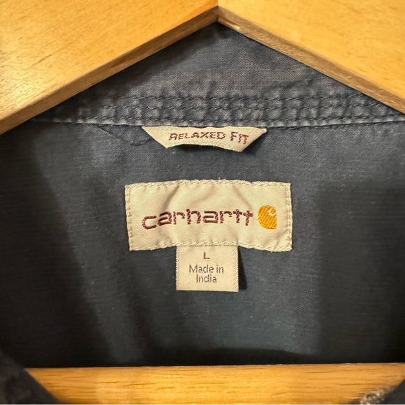 Carhartt Foreman Relaxed Fit Short Sleeve Solid Work Shirt Men Size L - Picture 6 of 10